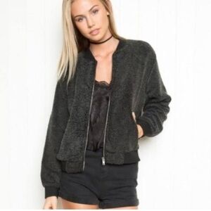 Brandy Melville Shearling Jacket Jennifer Bomber S